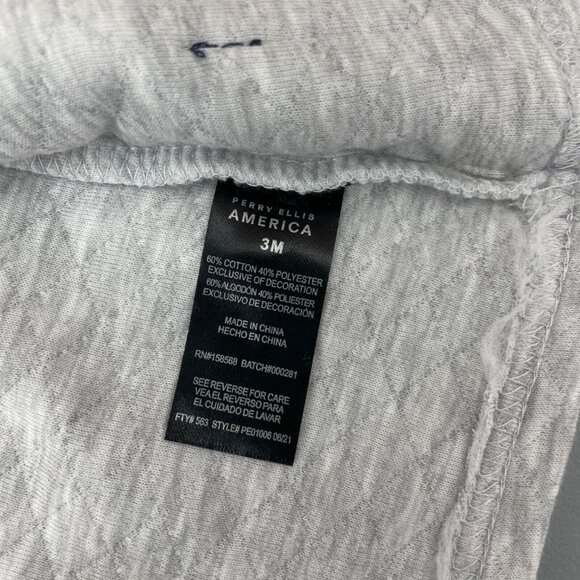 Perry Ellis America Jacket Lightweight Quilted Snap Gray 3 Month New - Picture 8 of 12